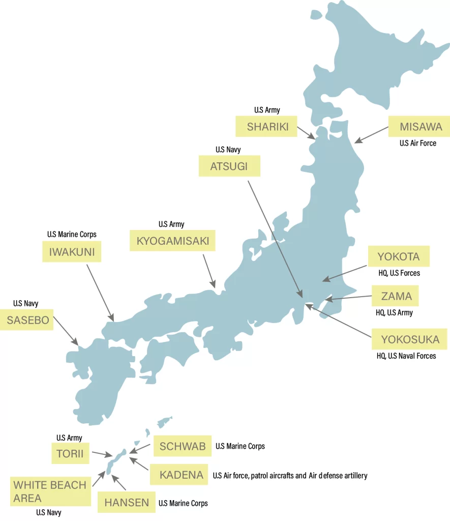 US army bases in Japan